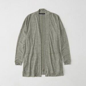 Abercrombie and Fitch Cozy Cardigan Heather Olive Green